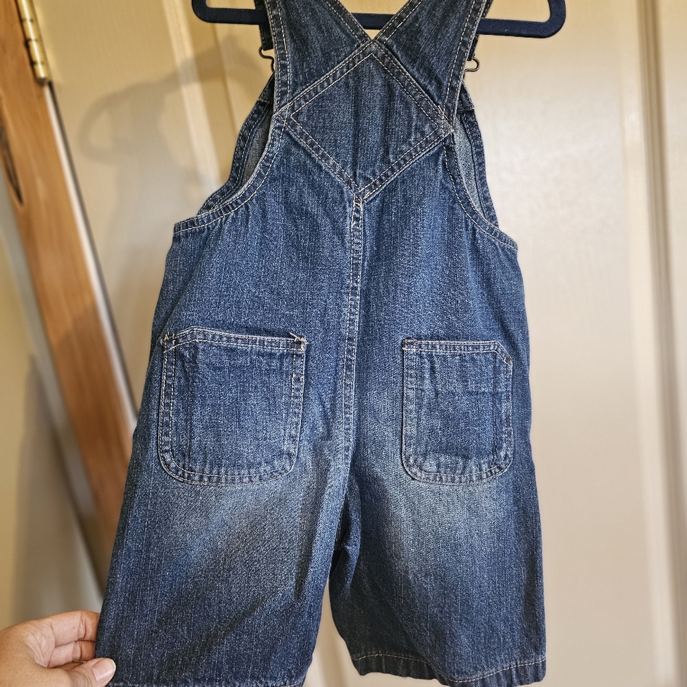 Genuine Kids Overall Jean Bibs Shorts Size 3T - Picture 5 of 6